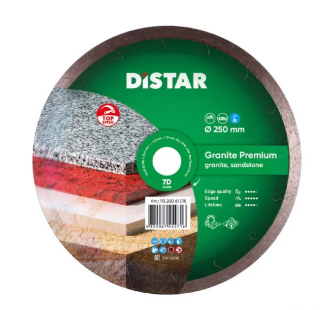 Диск алмазний DI-STAR 1A1R 250x1,8x10x25,4 Granite Premium (11320061019)