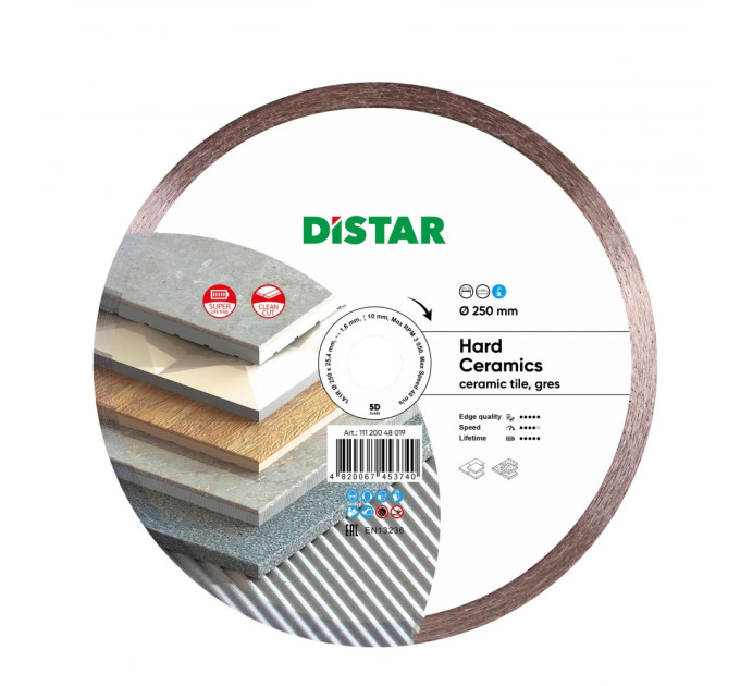 Диск алмазний DI-STAR Ceramics 250*25,4*1,5